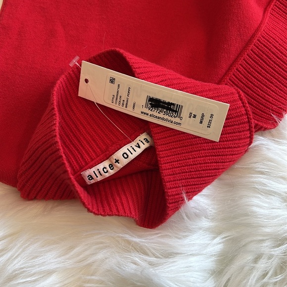 Alice + Olivia Kiki Multi-Stitch Turtleneck Cutout Tank  Size MEDIUM - Picture 3 of 3